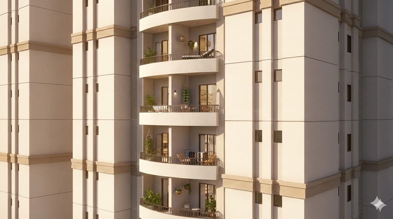Curved balconies